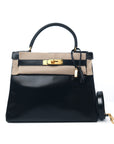 Kelly 28 Noir Gold Hardware Box 〇P