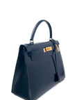 Kelly 28 Noir Gold Hardware Box 〇R