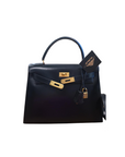 Kelly 28 Noir Gold Hardware Box 〇R
