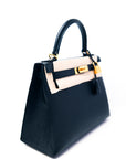 Kelly 28 Noir Gold Hardware Epsom D