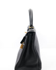 Kelly 28 Noir Gold Hardware Togo □O