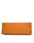 Kelly 28 Ostrich Chestnut Gold Hardware A