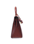 Kelly 28 Ostrich Rouge H Gold Hardware