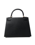 Kelly 28 Noir (Black) Gold Hardware Epsom Sellier C