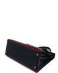 Kelly 28 Tricolor Navy / Rouge H / Rouge Vit Gold Hardware Box