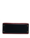 Kelly 28 Tricolor Navy / Rouge H / Rouge Vit Gold Hardware Box