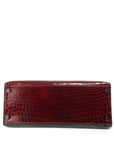 Kelly 28 Croco Rouge H / Vert / Noir with Ruthenium Hardware □M