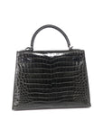 Kelly 28 Croco Rouge H / Vert / Noir with Ruthenium Hardware □M