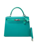 Kelly 28 Vert Jade Touch Epsom/Nilo Croco Z