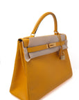 Kelly 32 Jaune Ambre Gold Hardware Epsom □A