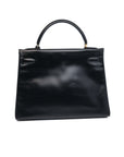 Kelly 32 Noir GHW Retourne Box Leather