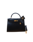Kelly 32 Noir Gold Hardware Box □C