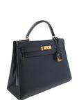 Kelly 32 Noir Gold Hardware Box 〇H