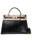 Kelly 32 Noir Gold Hardware Box 〇J