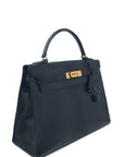 Kelly 32 Lizard Noir Gold Hardware 〇R
