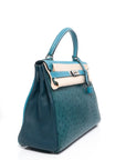 Kelly 32 Ostrich Tri-color Palladium Hardware □R
