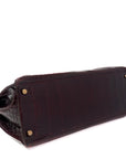 Kelly 35 Porosus Croco Bordeaux Gold Hardware