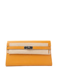 Kelly Wallet Moutarde Palladium Hardware Chevre A