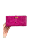 Bearn Wallet Alligator Rose S Gold Hardware D