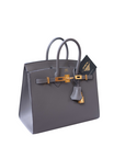 Birkin 25 Sellier Gris Meyer Gold Hardware Epsom U