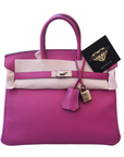 Birkin 25 Rose Pourpre Palladium Hardware Togo C