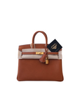 Birkin 25 Barenia Fauve Gold Hardware W