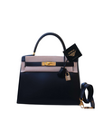 Kelly 28 Noir Gold Hardware Box □C