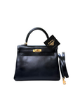 Kelly 25 Noir Gold Hardware Box □P