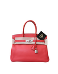 Birkin 30 Rose Jaipur Palladium Hardware Epsom □P