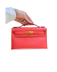 Kelly Pochette Rose Jaipur Gold Hardware Epsom A