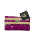 Kelly Wallet Shiny Alligator Palladium Hardware □Q