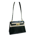 Mini Kelly (Original) Croco Noir Gold Hardware 〇P