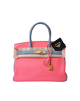 Birkin 30 Rose Azalee / Bleu Ciel Gold Hardware Togo Special Order □P