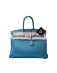 Birkin 35 Bleu Jean Gold Hardware Togo □L