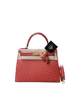 Kelly 28 Ostrich Cuivre Gold Hardware X