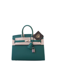 Birkin 25 Sellier Vert Moyen Electrum Hardware (Silver/Gold) Epsom W