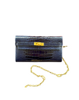 Kelly Wallet Alligator Bleu Sapphir Gold Hardware C