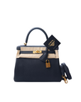 Kelly 25 Noir Gold Hardware Togo D