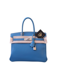Birkin 30 Bleu Jean Palladium Hardware Togo □H