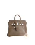 Birkin 25 Etoupe Palladium Hardware