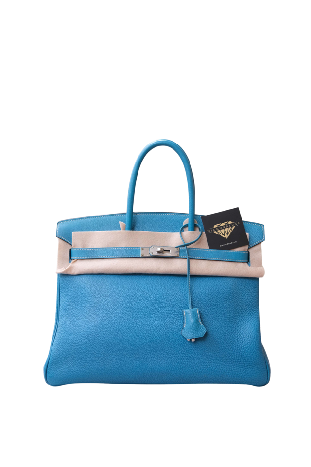 Birkin 35 Bleu Jean Palladium Hardware Togo □G