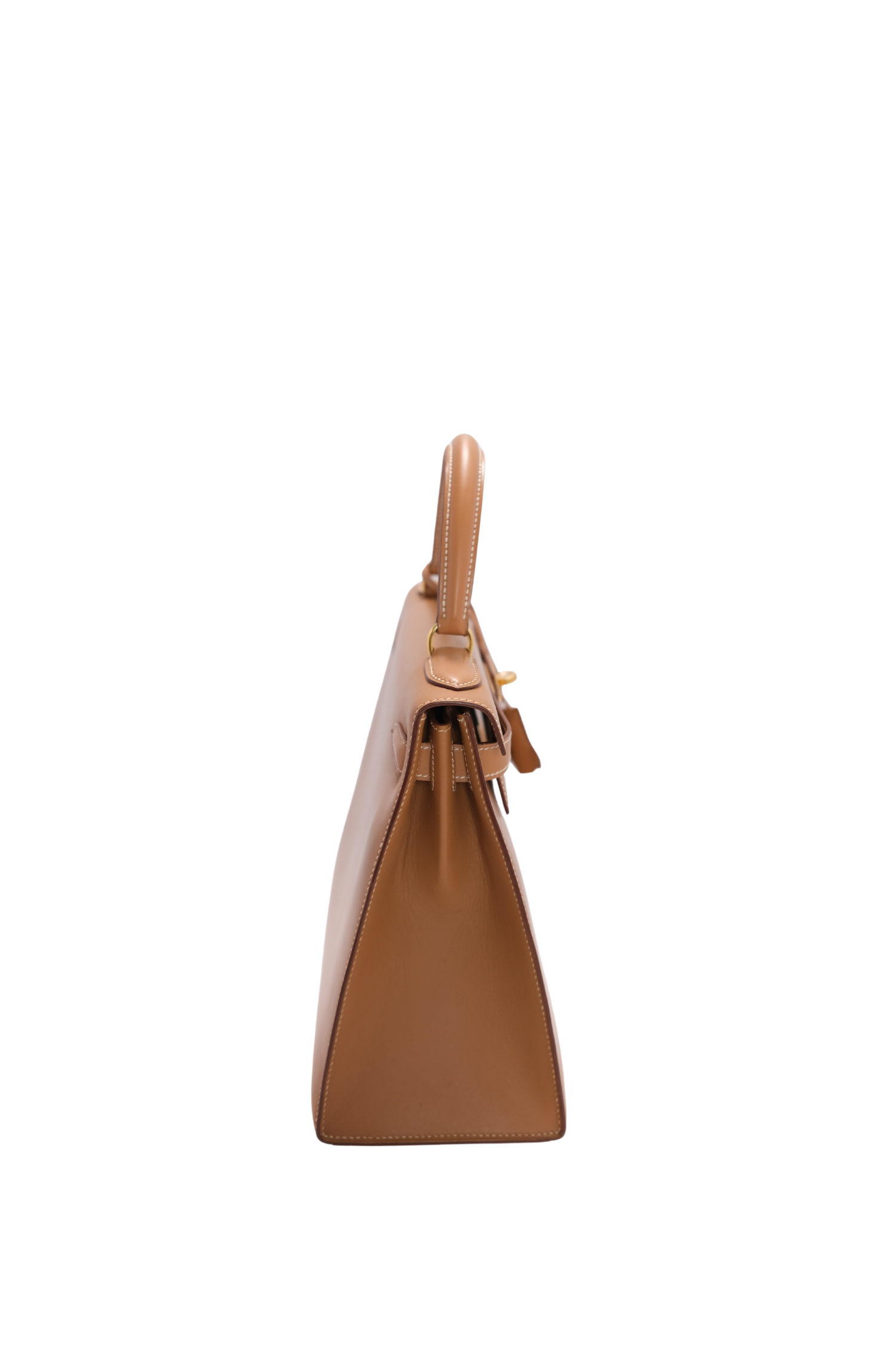 Kelly 28 Naturel Gold Hardware Box Leather