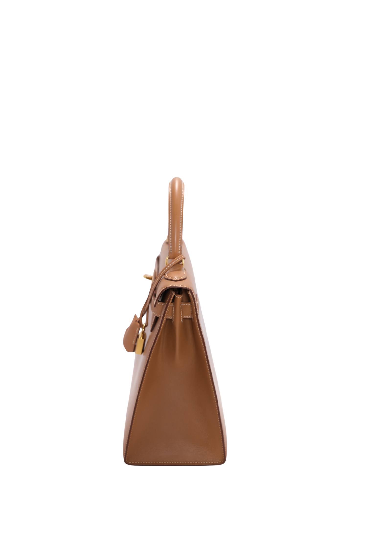 Kelly 28 Naturel Gold Hardware Box Leather