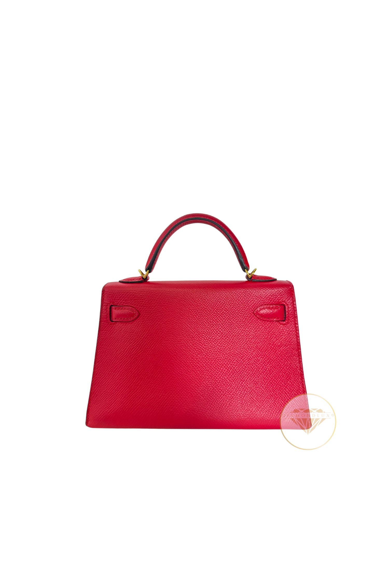 Mini Kelly 20 Rose Extreme Gold Hardware Epsom