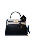 Kelly 28 Noir Box Gold Hardware 〇Q