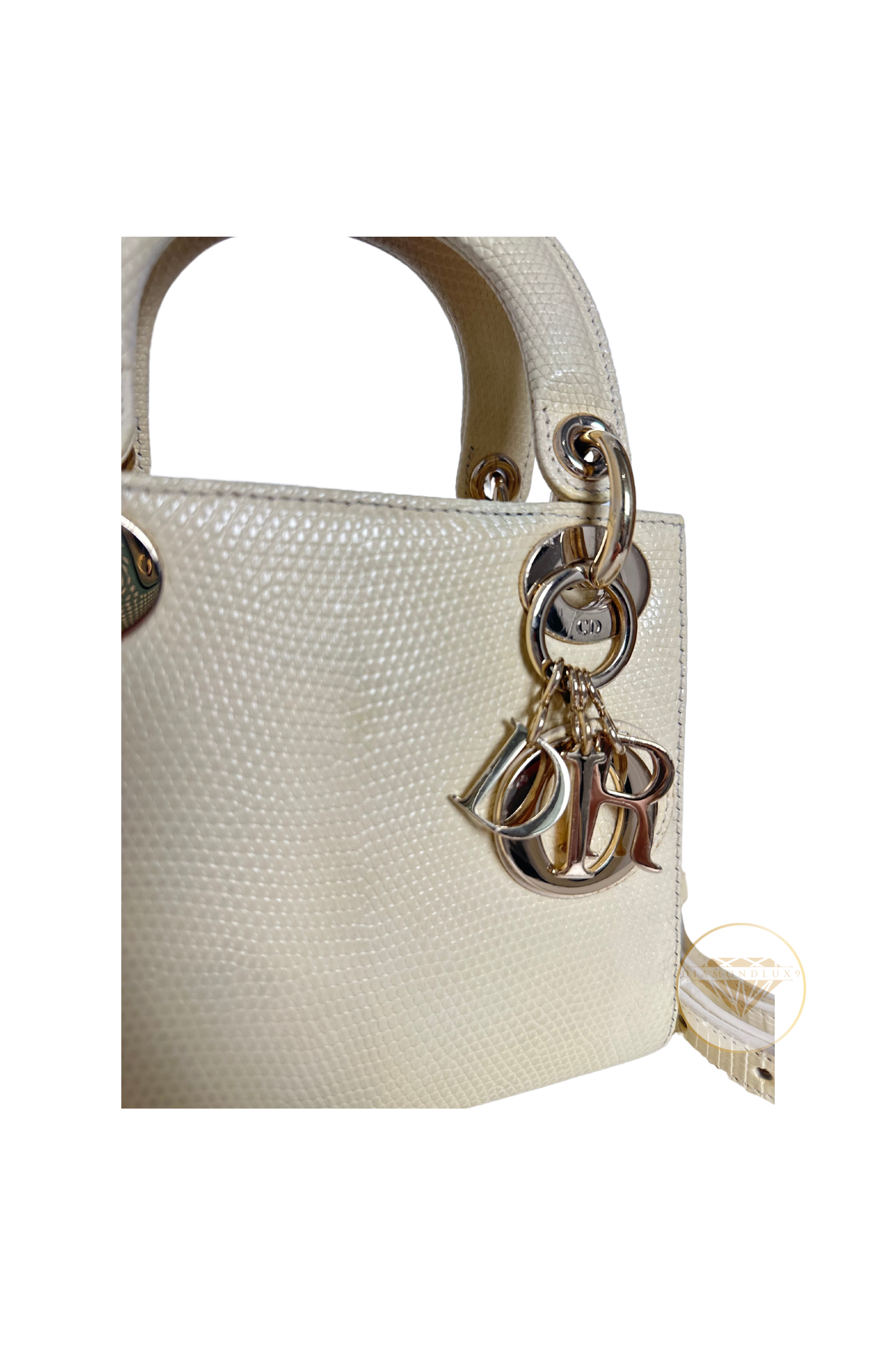 Lady Dior Lizard Light Gold Hardware