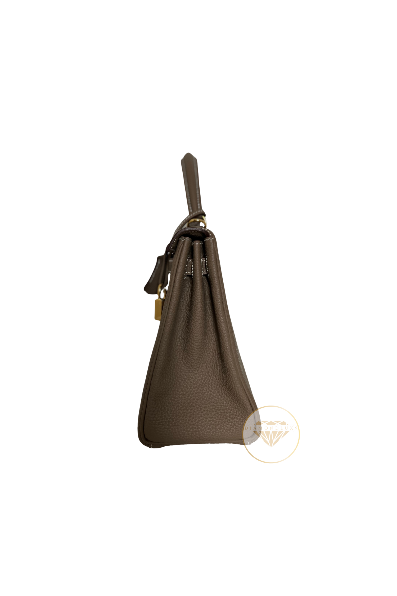 Kelly 25 Etoupe Gold Hardware Togo