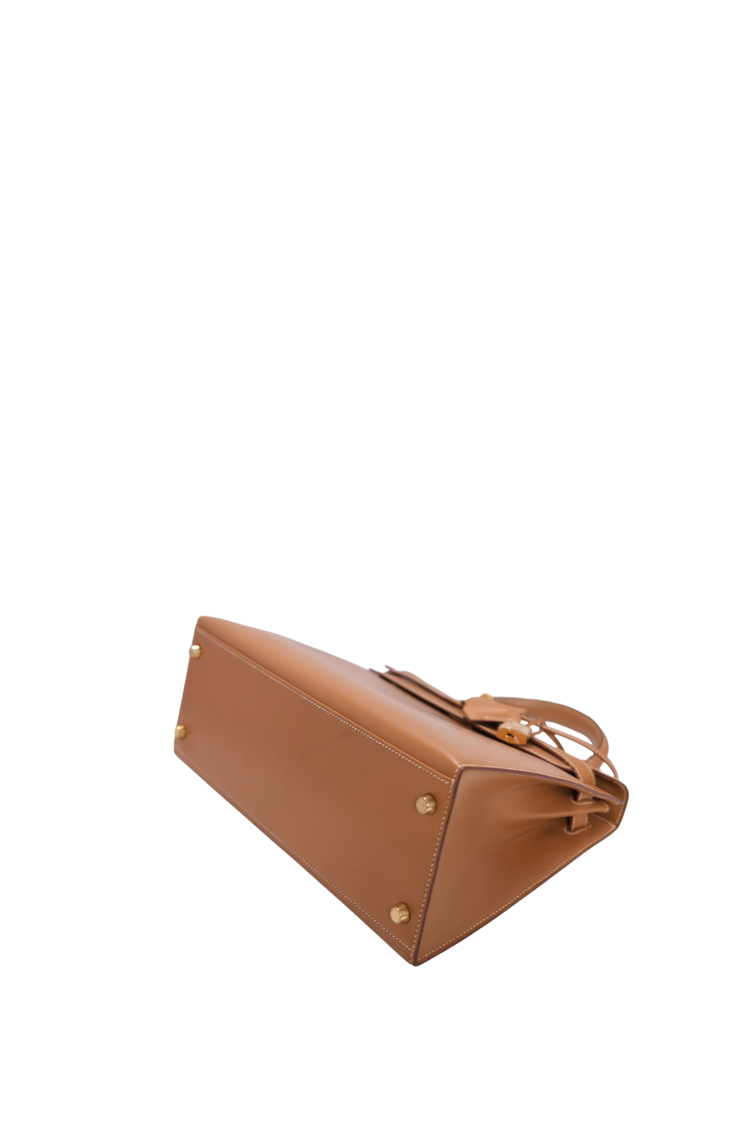 Kelly 28 Naturel Gold Hardware Box Leather