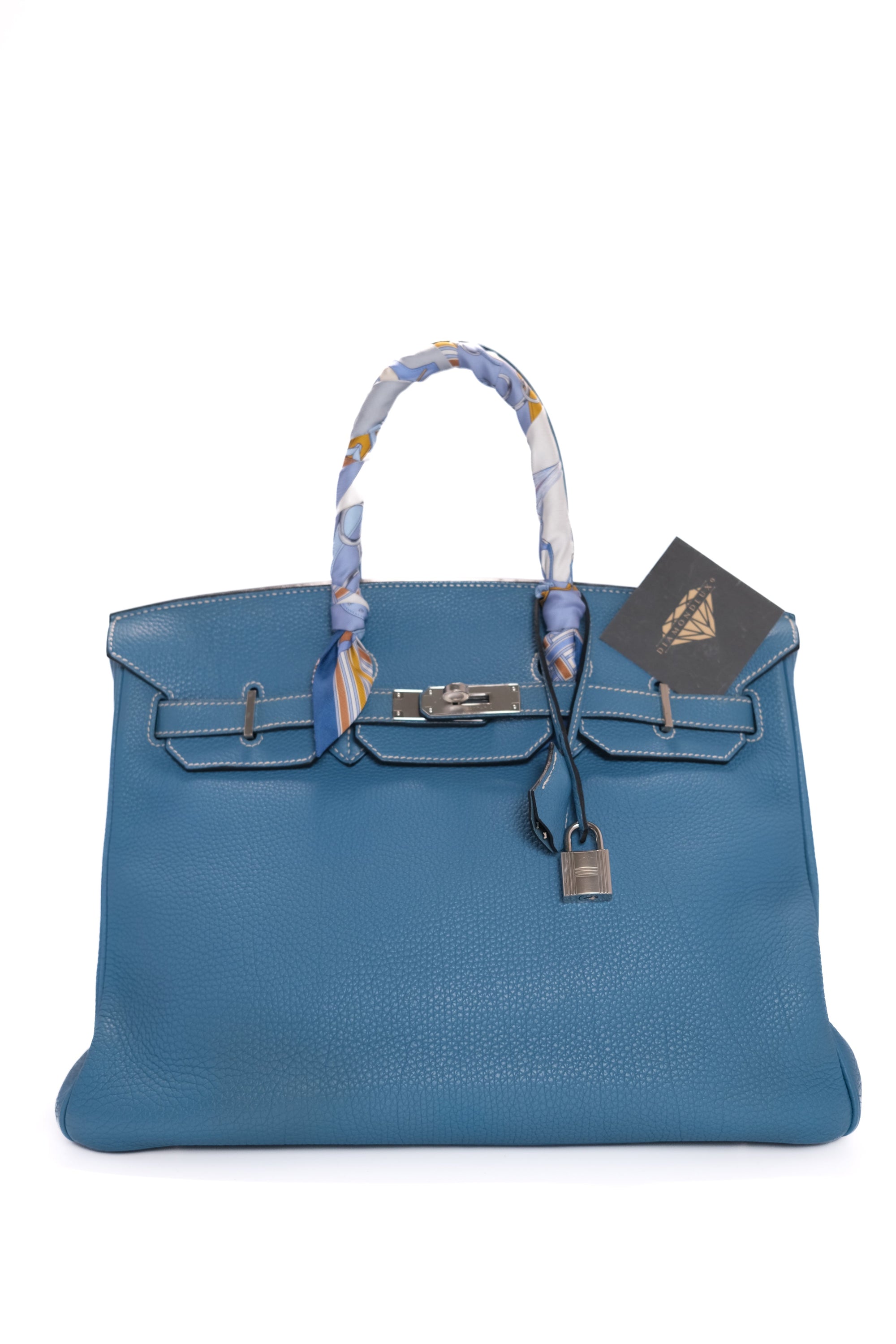 Birkin 35 Bleu Jean Palladium Togo