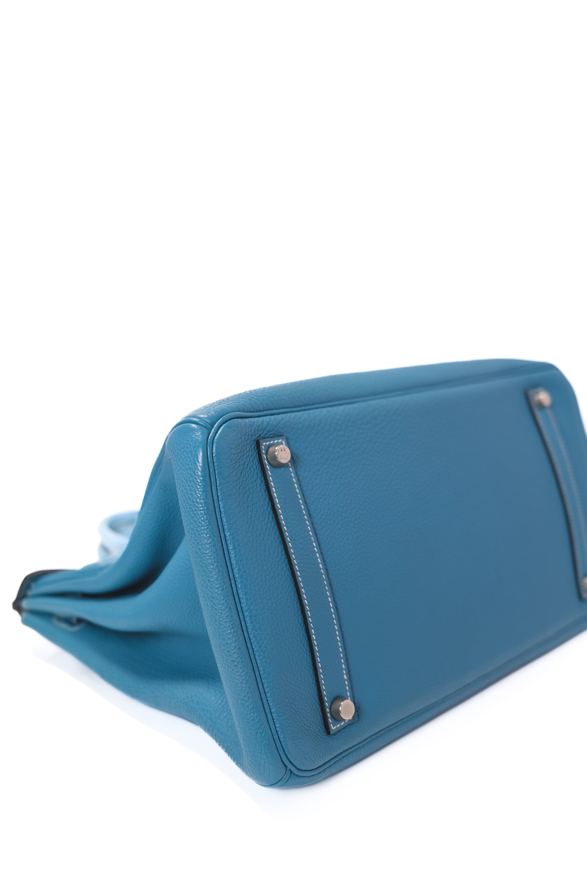 Birkin 35 Bleu Jean Palladium Hardware Togo